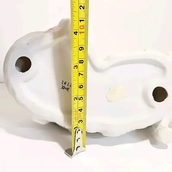 Vintage Homco Mother Cat Two Kittens White Longhair Porcelain Figurine #1412 - Picture 9 of 10